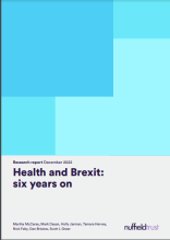 Health and Brexit: six years on